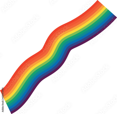 Color wave of LGBT community. Rainbow on white background Vector illustration