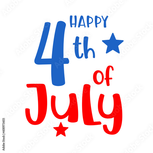 Happy 4th of July. Vector illustration