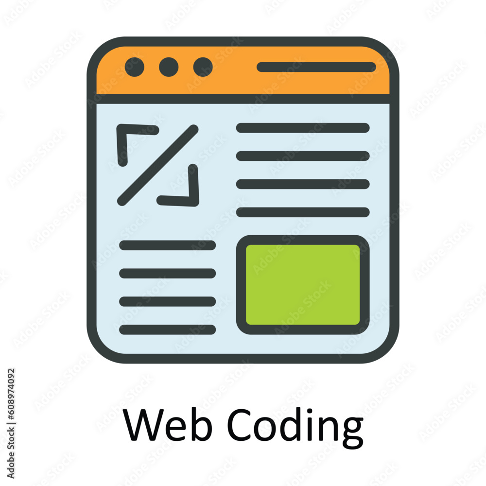 Web Coding Vector Fill outline Icon Design illustration. Digital Marketing Symbol on White background EPS 10 File Web Coding Vector Fill outline Icon Design illustration. Digital Marketing Symbol on White background EPS 10 File