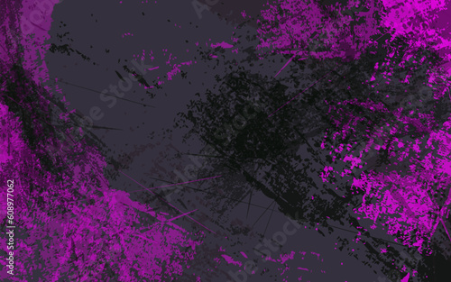 Abstract grunge texture splash paint black and purple background vector