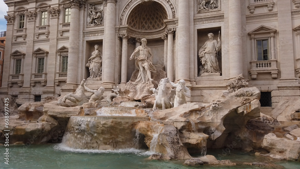 The Trevi Fountain (Fontana di Trevi) is an 18th-century fountain in Rome, Italy, designed by Italian architect Nicola Salvi and completed by Giuseppe Pannini and several others. The Trevi Fountain (Fontana di Trevi) is an 18th-century fountain in Rome, Italy, designed by Italian architect Nicola Salvi and completed by Giuseppe Pannini and several others.
