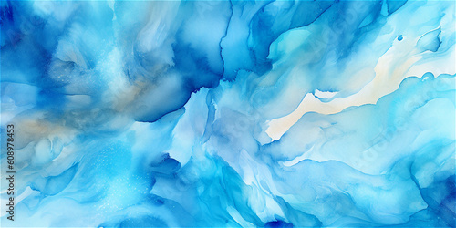 blue watercolor abstract background ai generated