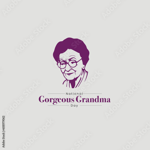 National Gorgeous Grandma Day Vector Illustration. Gorgeous Grandma Day Creative Concept.