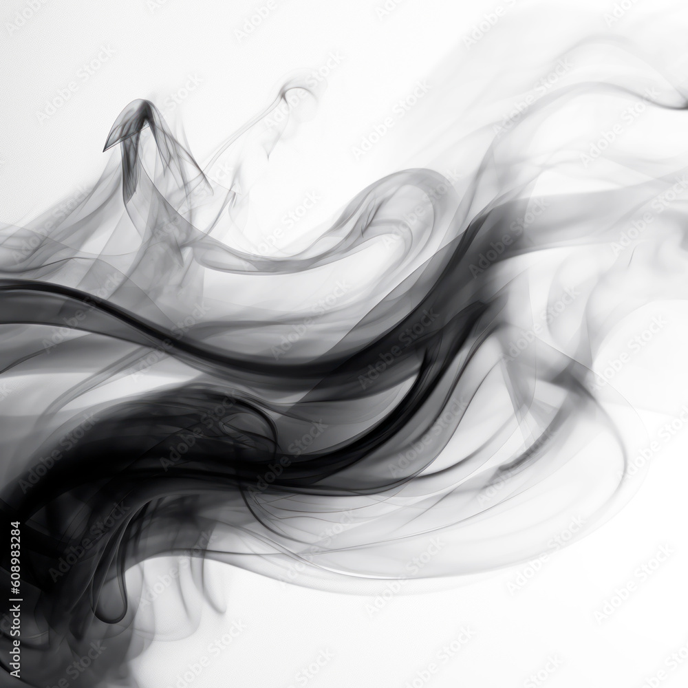 Abstract black and white smoke wallpaper. Generative AI Stock-Illustration  | Adobe Stock