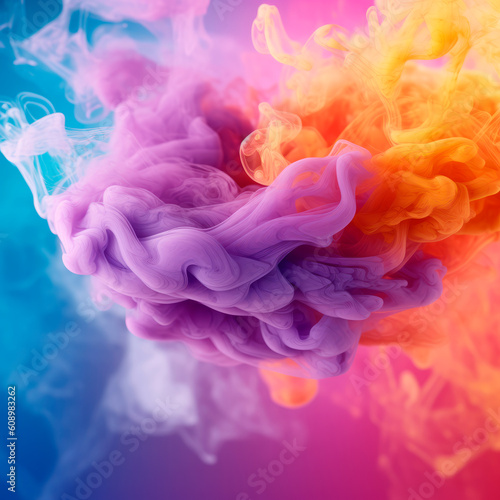 Colorful smoke wallpaper. Generative AI