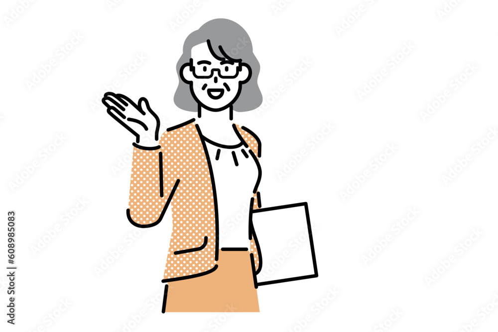 Middle-aged businesswoman holding a briefcase Middle-aged businesswoman holding a briefcase