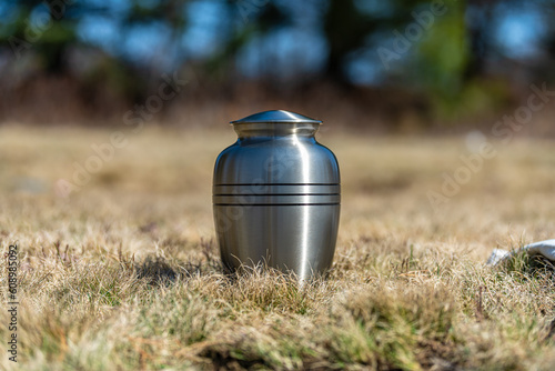Urn in the grass
