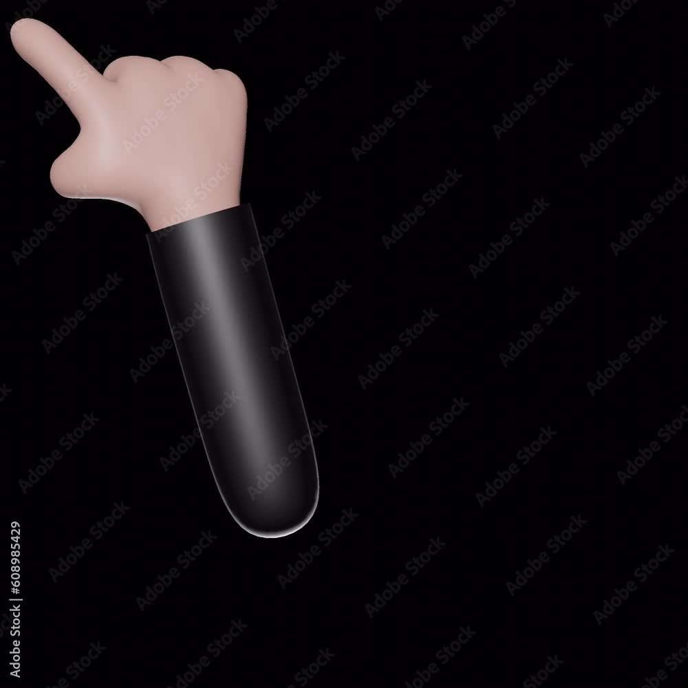 3D Hand Gesture Scroll Up Caucasian Skin Black Sleeve 3D Hand Gesture Scroll Up Caucasian Skin Black Sleeve