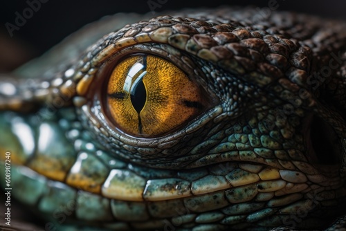close up of a reptile eye © GenieStock