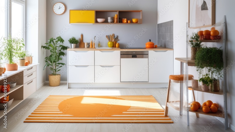 modern kitchen interior, ai generative modern kitchen interior, ai generative