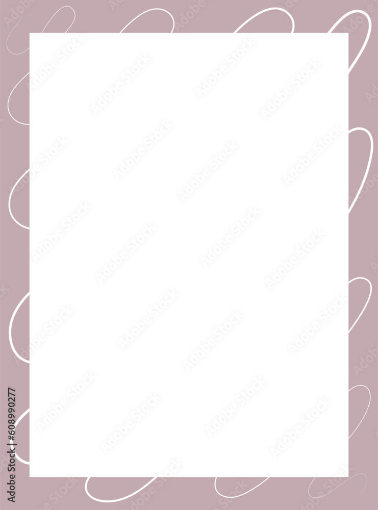 Vector rectangular frame on a white background.