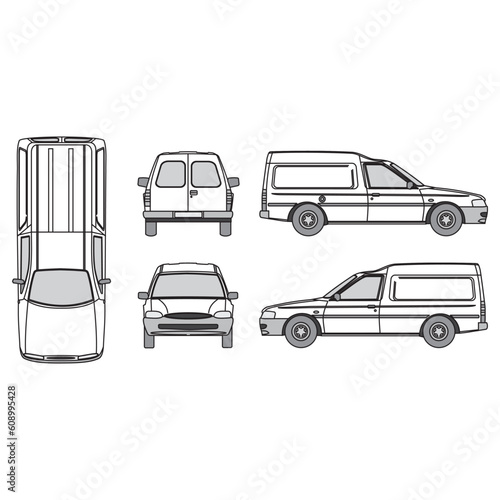 outline of van, minibus part 108
