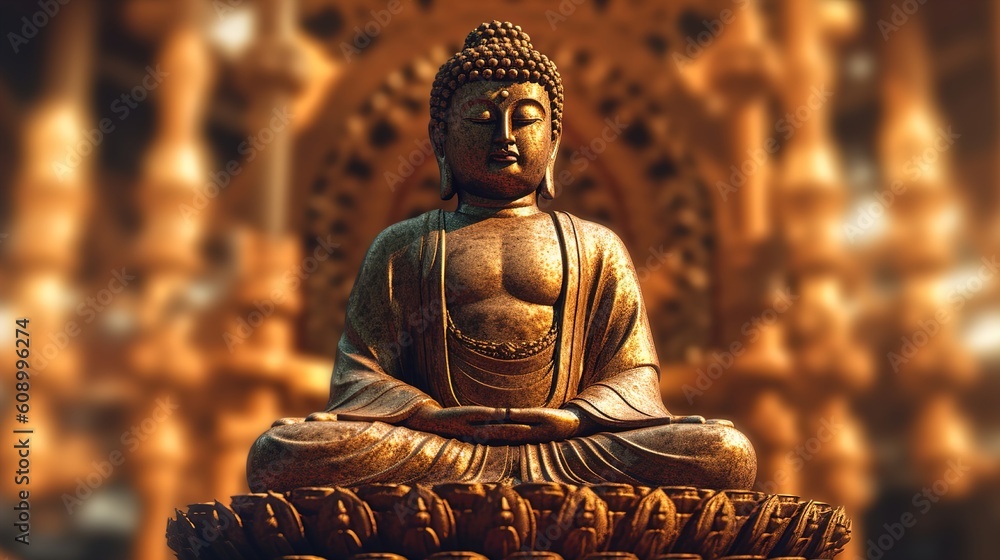 Fototapeta premium mindfulness details hyper resolution Buddha