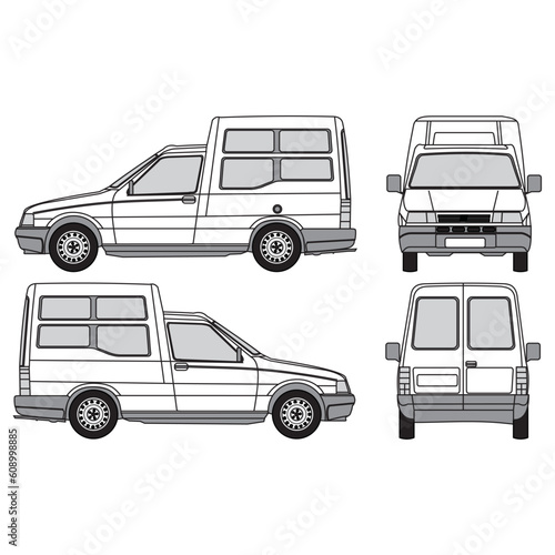 outline of van, minibus part 103