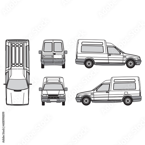 outline of van, minibus part 104