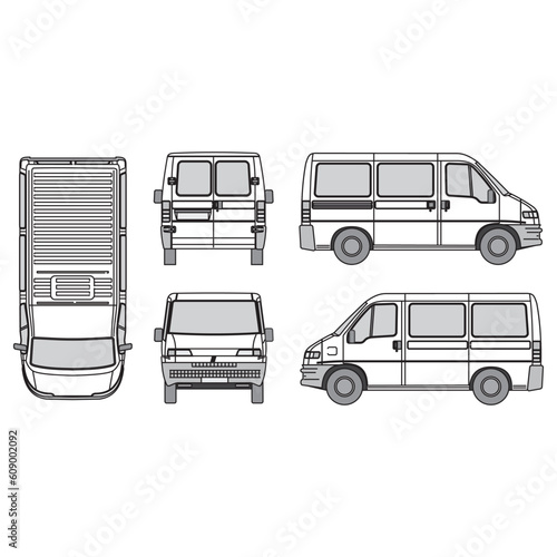 outline of van, minibus part 94