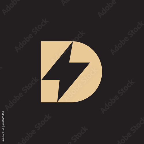 Free Download Letter D logo abstract modern and pairs elements in simple and modern style, with the gold color.  - GFXLoad