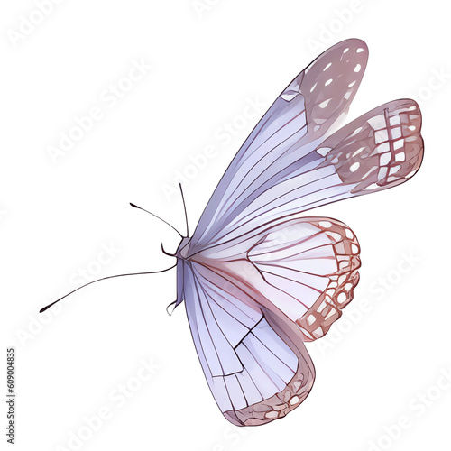 watercolor blue butterfly