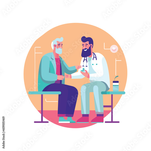 doctor is discussing with colleagues