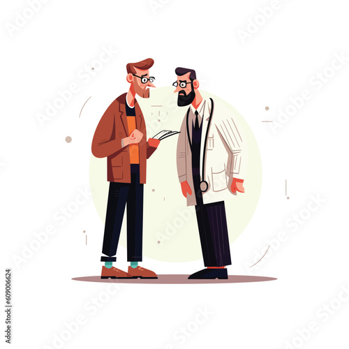 doctor is discussing with colleagues