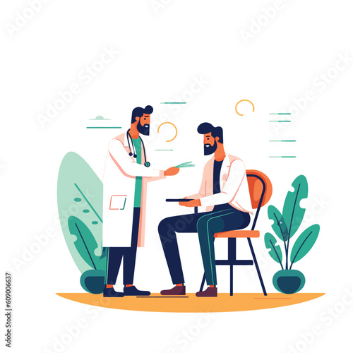 doctor is discussing with colleagues