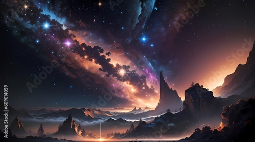 Galactic Splendor: A Masterpiece of Ultra-Detailed Space Art Rendered in Octane