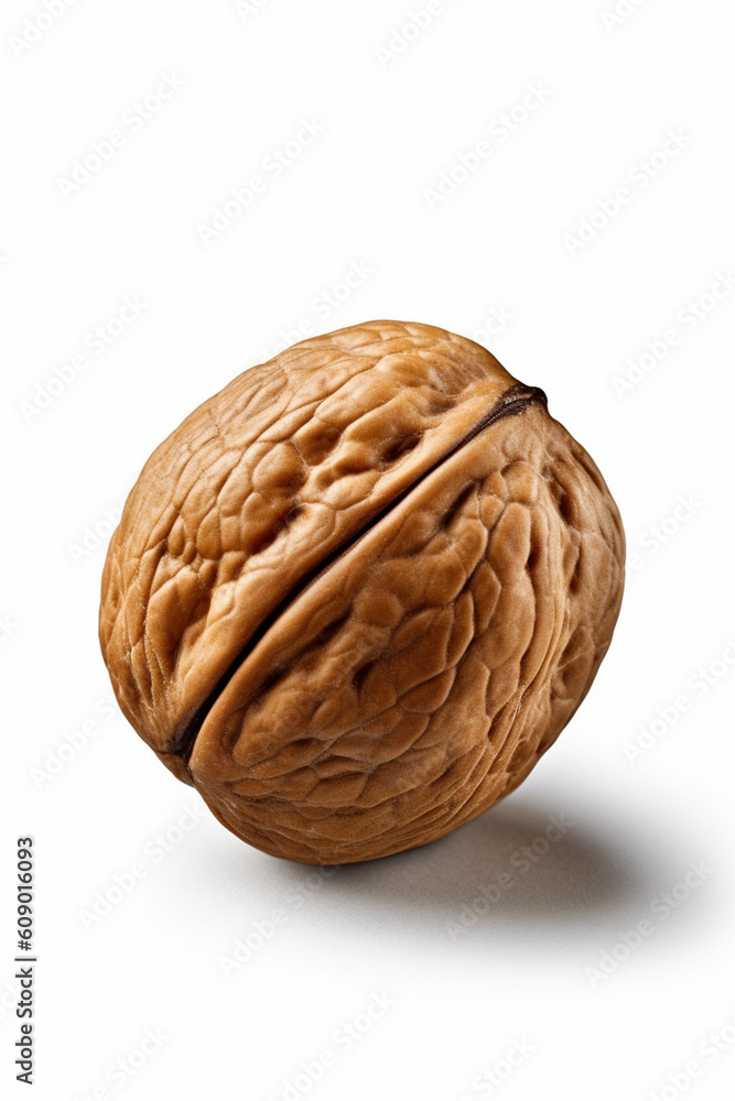 walnut on white background walnut on white background