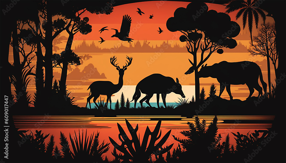 animal wildlife safari AI Generative animal wildlife safari AI Generative
