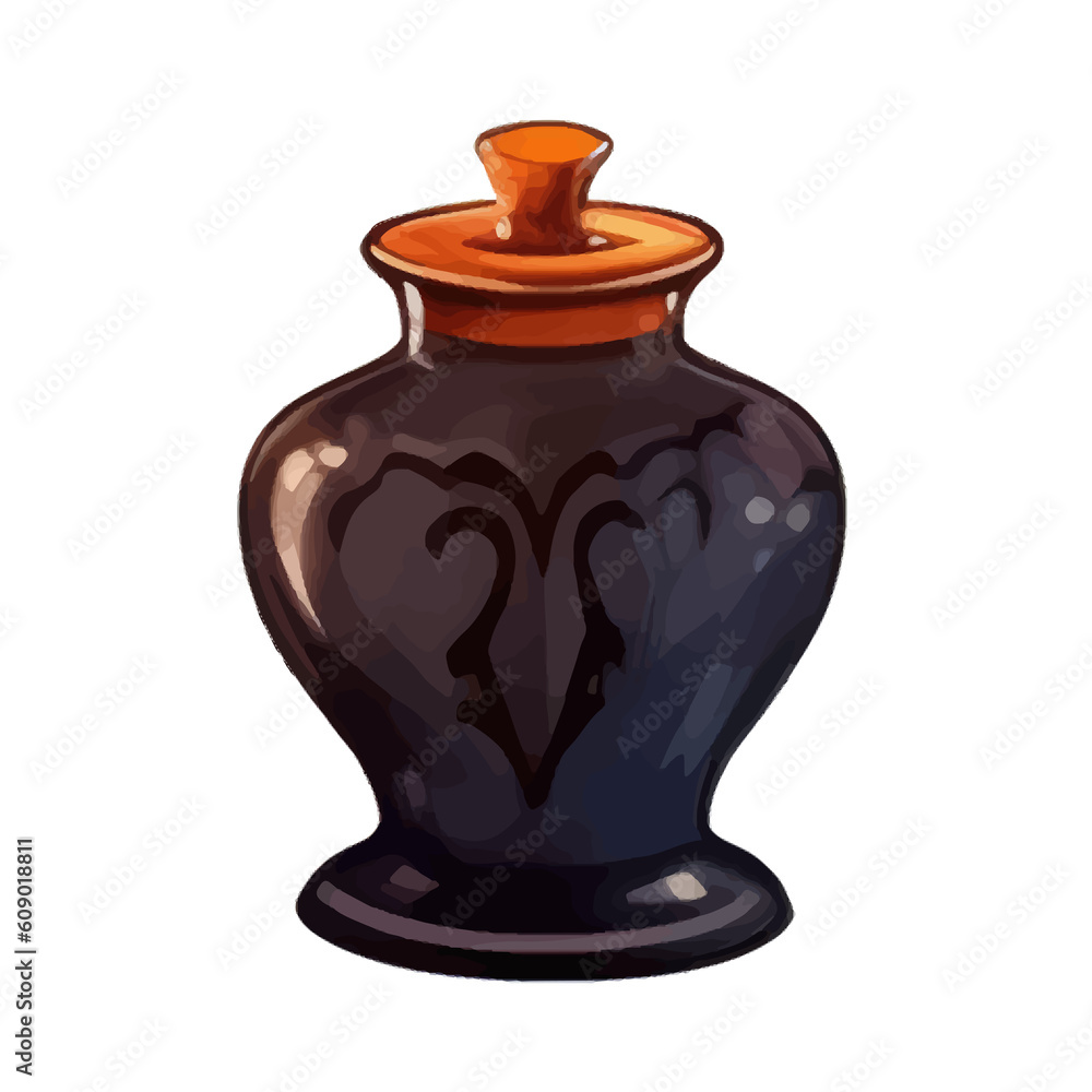 Witch's horror and spooky potion bottle for Halloween