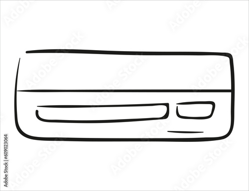 air conditioning. Hand drawn vector illustration
