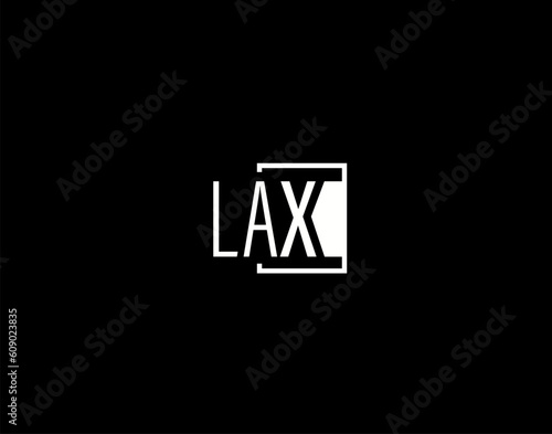 LAX Logo and Graphics Design, Modern and Sleek Vector Art and Icons isolated on black background