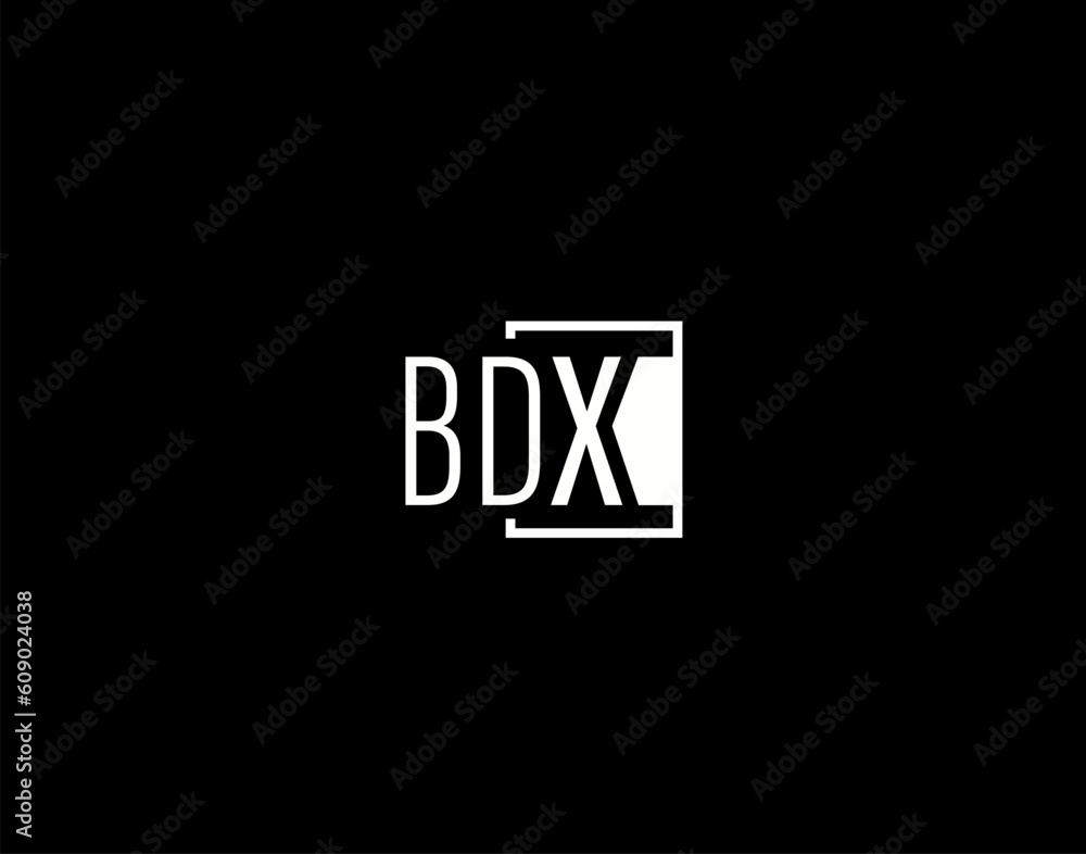 BDX Logo and Graphics Design, Modern and Sleek Vector Art and Icons isolated on black background
