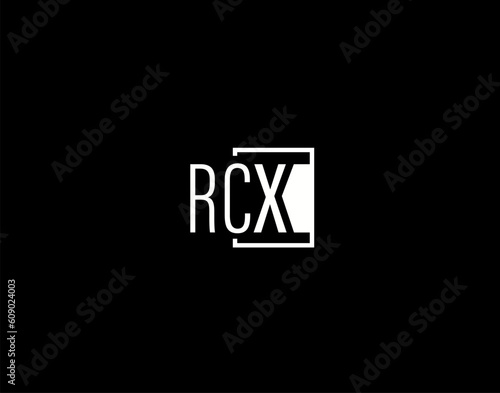 RCX Logo and Graphics Design, Modern and Sleek Vector Art and Icons isolated on black background