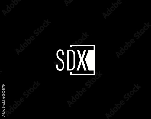 SDX Logo and Graphics Design, Modern and Sleek Vector Art and Icons isolated on black background