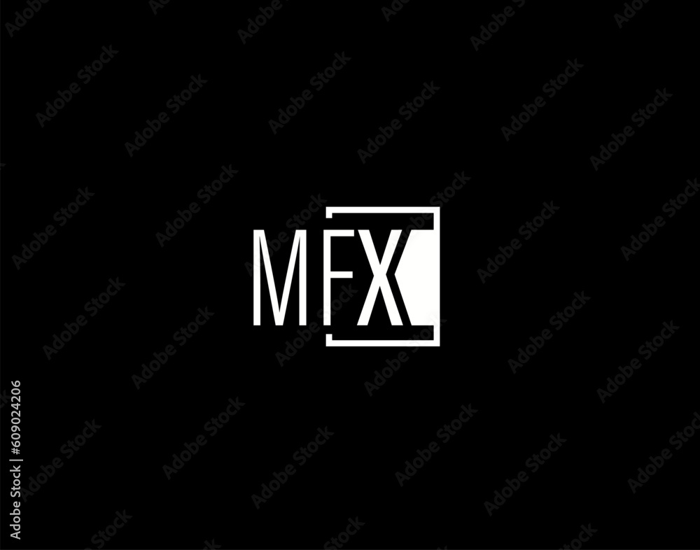 MFX Logo and Graphics Design, Modern and Sleek Vector Art and Icons isolated on black background MFX Logo and Graphics Design, Modern and Sleek Vector Art and Icons isolated on black background