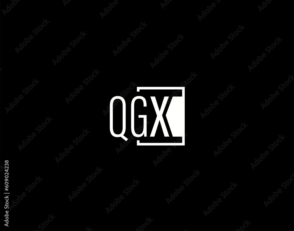 QGX Logo and Graphics Design, Modern and Sleek Vector Art and Icons isolated on black background