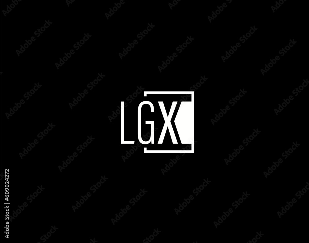 LGX Logo and Graphics Design, Modern and Sleek Vector Art and Icons isolated on black background LGX Logo and Graphics Design, Modern and Sleek Vector Art and Icons isolated on black background
