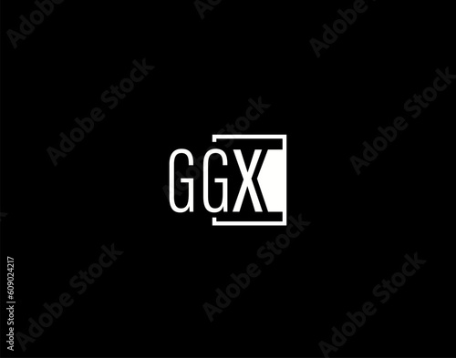 GGX Logo and Graphics Design, Modern and Sleek Vector Art and Icons isolated on black background photo