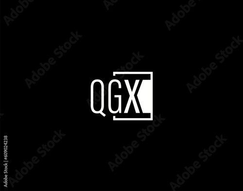 QGX Logo and Graphics Design, Modern and Sleek Vector Art and Icons isolated on black background