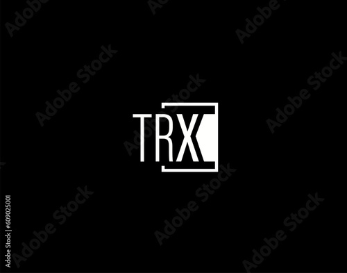 TRX Logo and Graphics Design, Modern and Sleek Vector Art and Icons isolated on black background