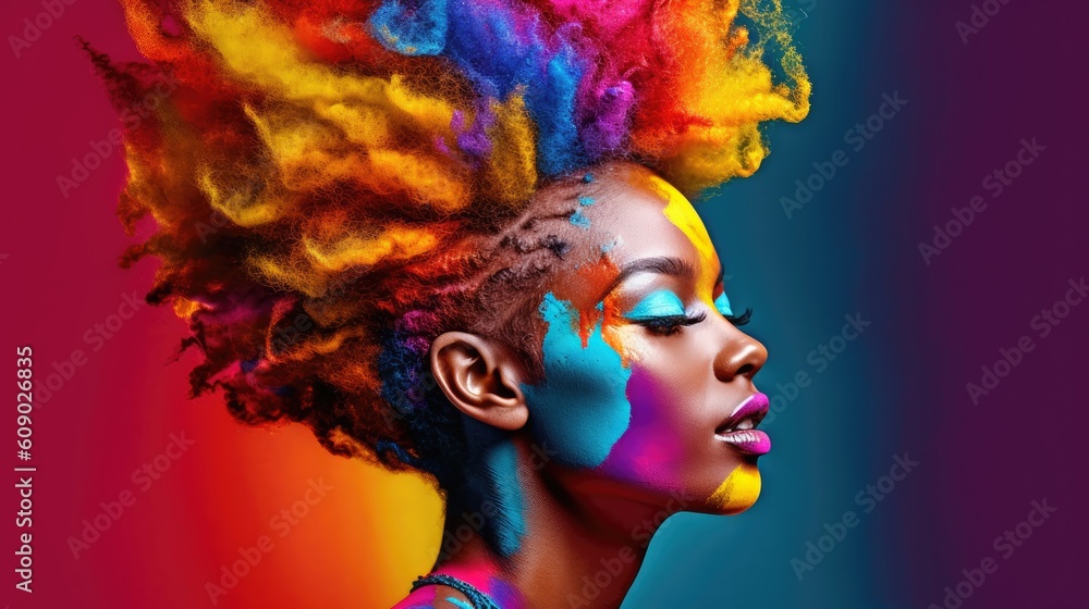 Colorful photo of LGBTQ+ movement person. Generative AI