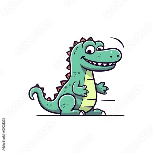 Mystical Predator  Captivating 2D Illustration of a Crocodile