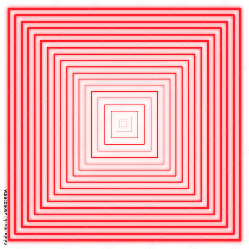 Red Abstract Squares, Optical Illusion Red Abstract Squares, Optical Illusion
