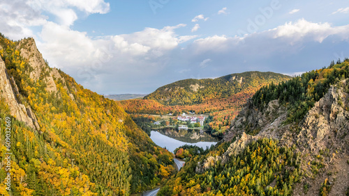 Dixville Notch State Park in Autumn - New Hampshire - view towards Lake Gloriette photo