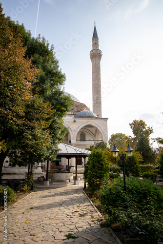 Mosque in Skopje, Macedonia on a sunny day. 