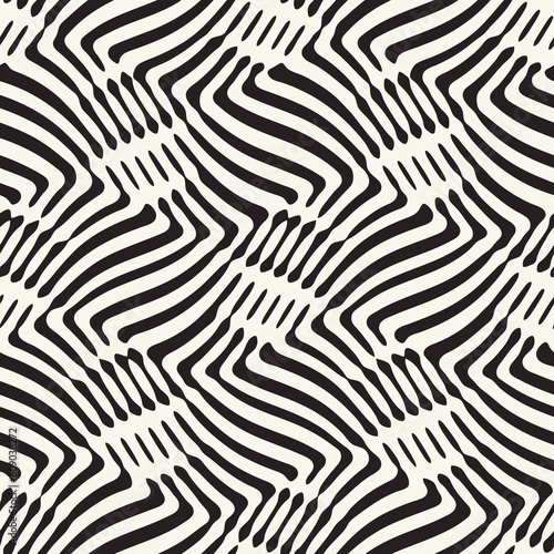 Ink Drawn Ethnic Zigzag Pattern