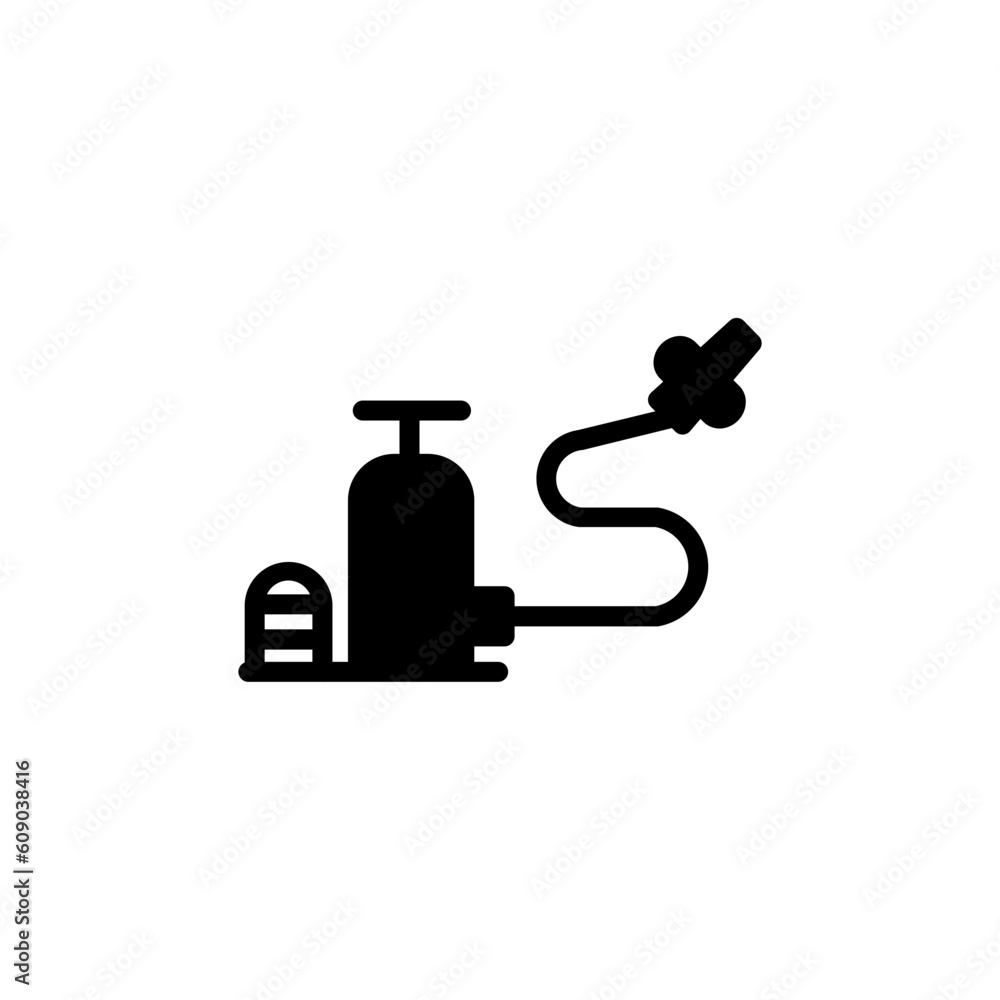 Air Person Pump Solid Icon Air Person Pump Solid Icon