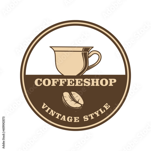 coffee shop logo concept  vintage style