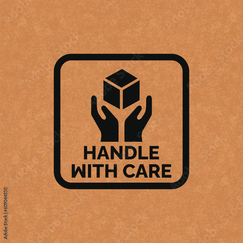 Handle with care mark icon symbol vector