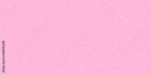 Falling snow background, pink sky